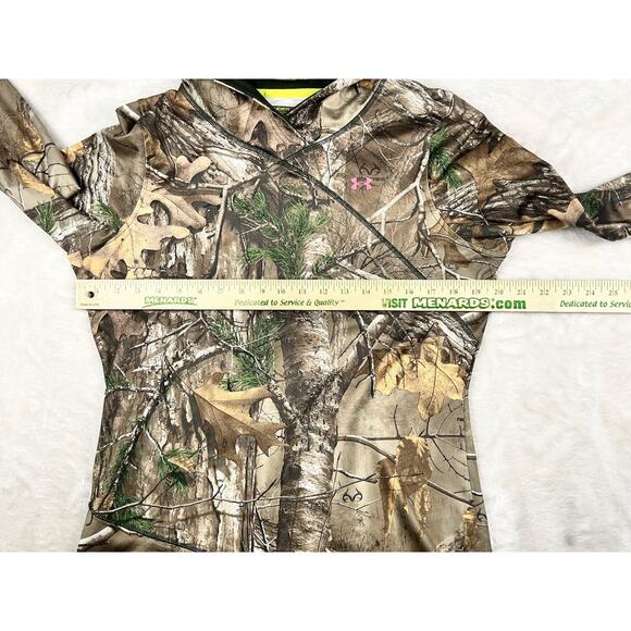 Under Armour Women's Hoodie L Camo Pullover Coldgear Scent Control RealTree Hunt - Picture 4 of 7